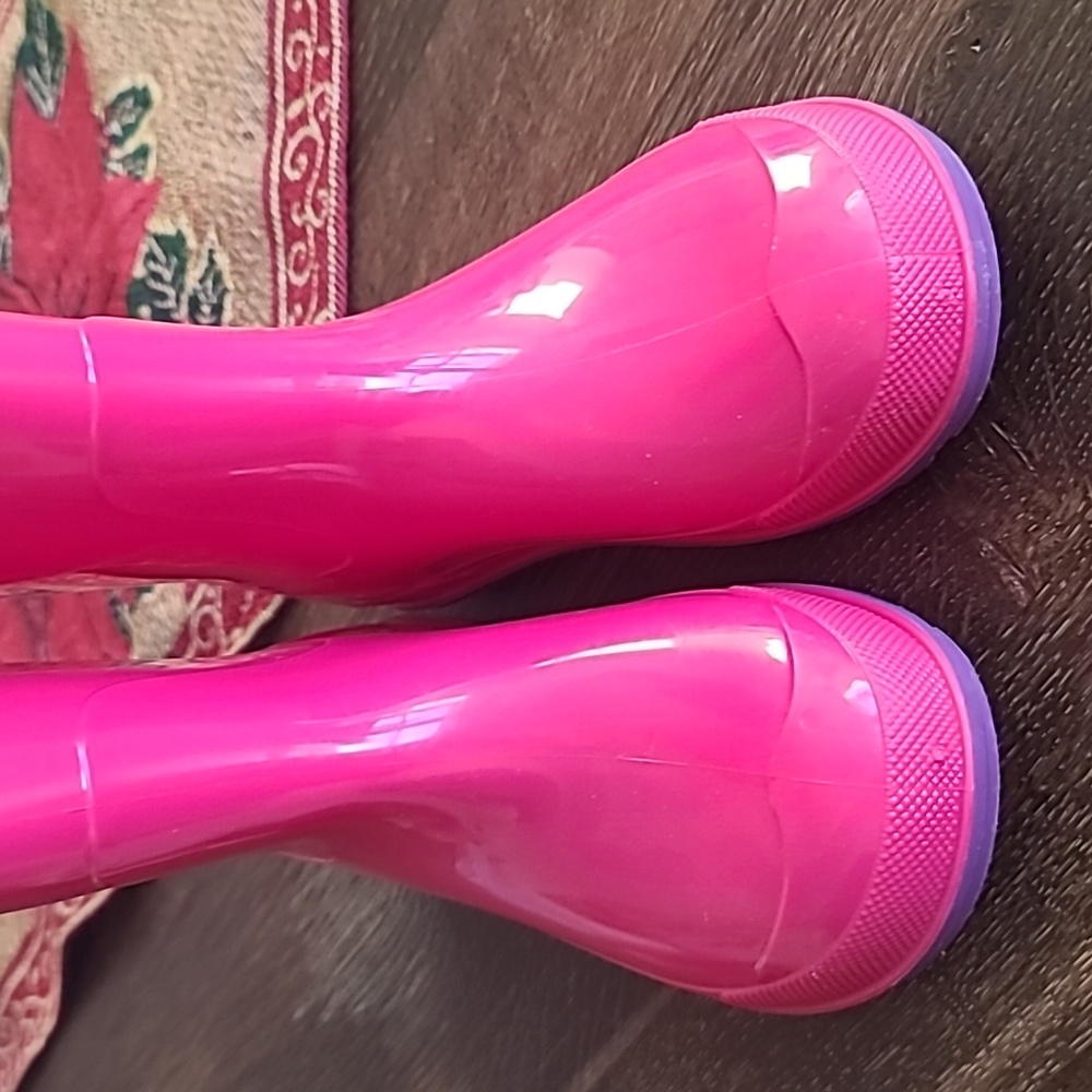 Little Girl Rubber Rain Boots Size 13-1 NWOT - Picture 7 of 7